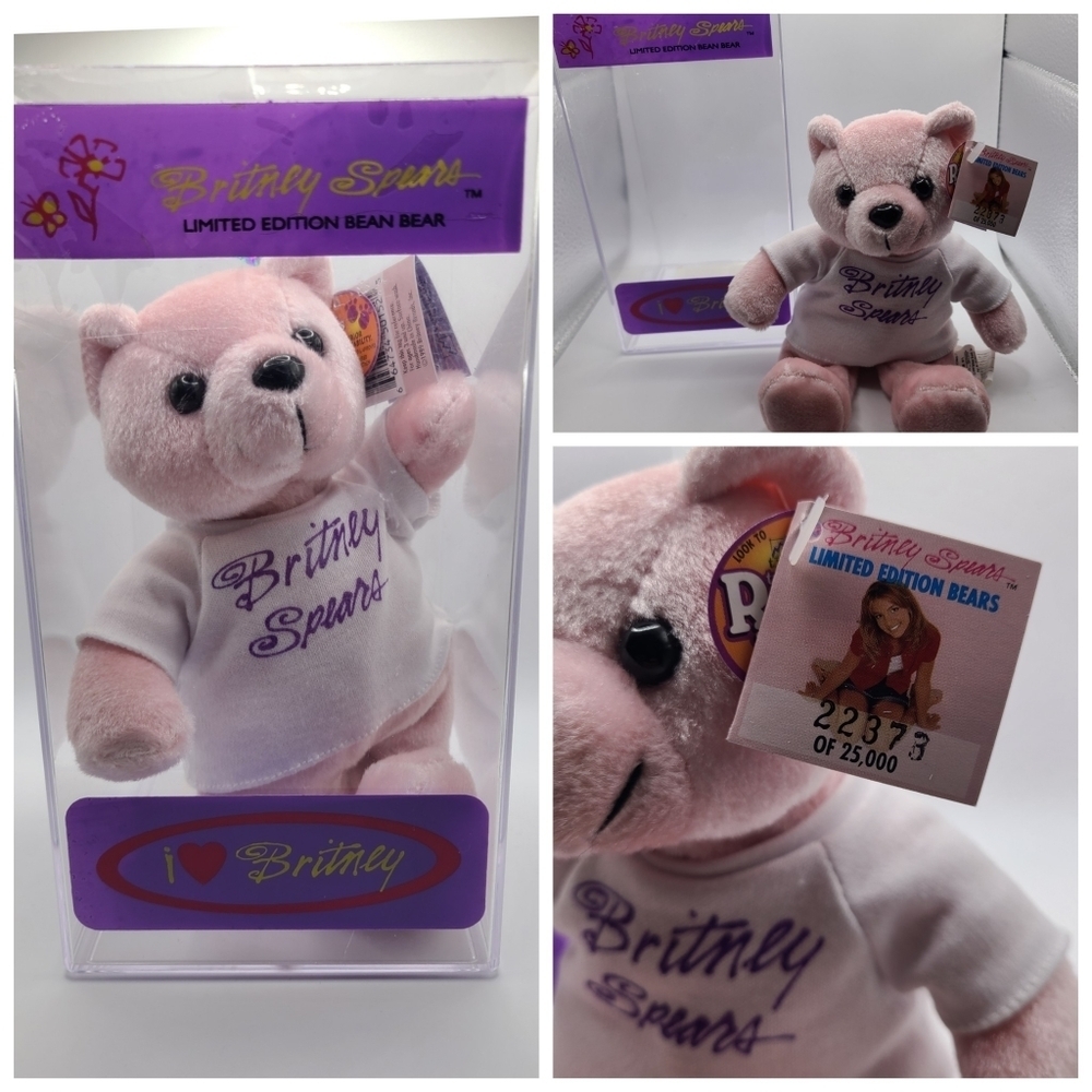 RARE Britney spears collectable beanie bear. 22373 out of 25000
